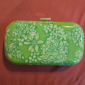 Lilly Pulitzer Green and White Floral Crossbody Bag